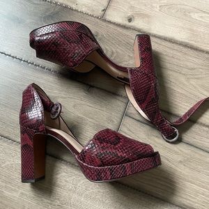 kate spade red skin heels